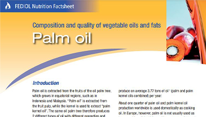 FEDIOL Palm Oil factsheet